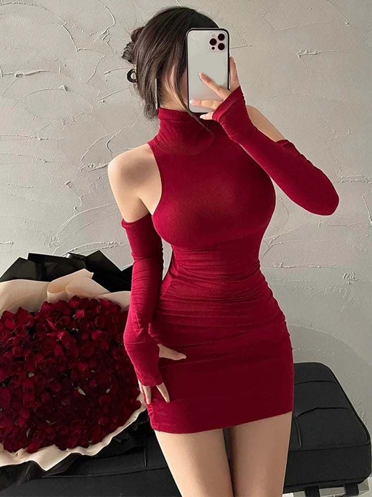 Spring Sexy Turtleneck New Halter Hip Skirt For Women