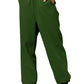 Women's High Waist Loose Track Pants Comfortable Jogger Casual Sweatshirt Pant Belt Pocket