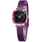 Square temperament ladies watch