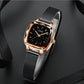 Square temperament ladies watch