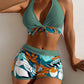Swimming River Swimwear New Bikini Swimsuit Split Printed Boxers Sexy