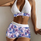 Swimming River Swimwear New Bikini Swimsuit Split Printed Boxers Sexy