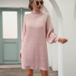 Solid Turtleneck Long Sweater Winter Warm Women Sweater Dress