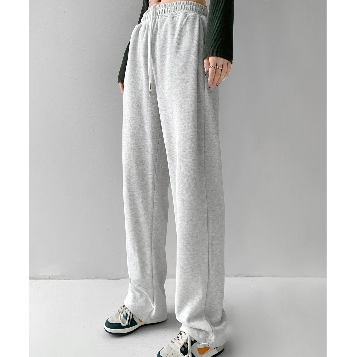 American Loose Bundle Feet Casual Slimming Spice Girl Street Sweatpants
