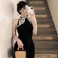 Women's Neck Hanging Open Shoulder Bag Hip Dress