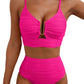 Bikini V-neck Hollow Swimsuit High Waist Women
